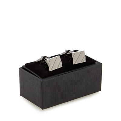 The Collection Silver diagonal twist metal cufflinks